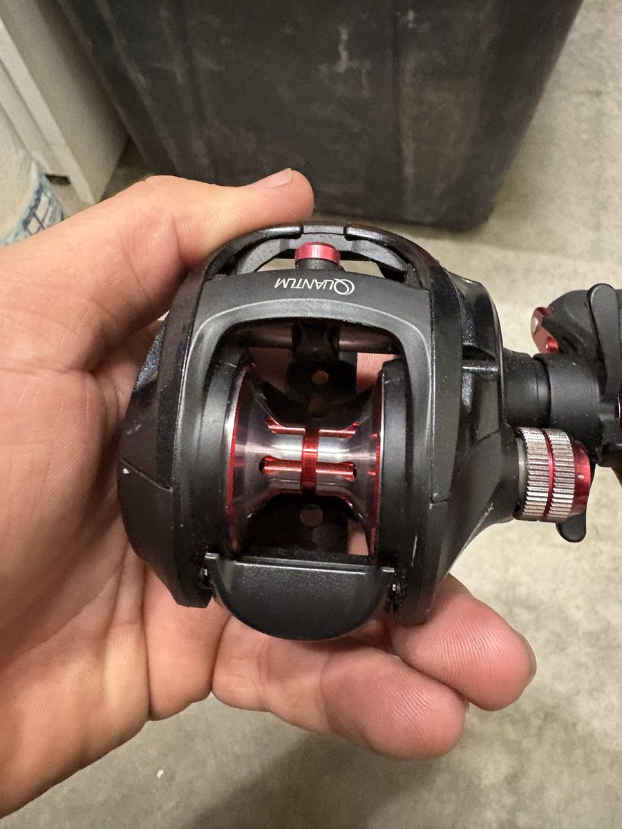 Quantum PT Smoke S3 baitcaster and 7ft berkley lightning rod shock