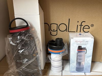50 Kanga Life Water Bottles And Lids With filters