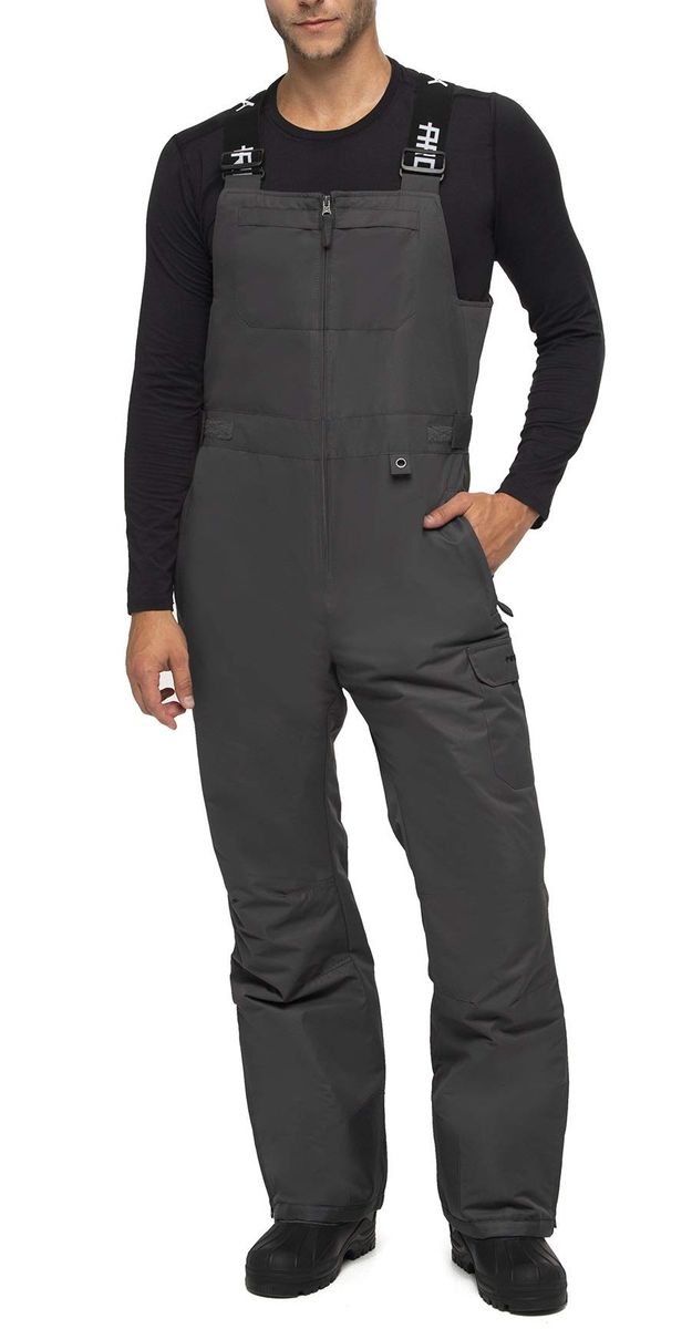 Insulated Bib Overalls, Charcoal, Medium/30" Inseam