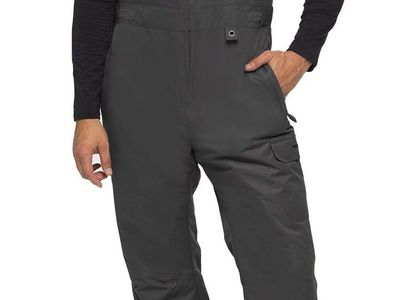 Insulated Bib Overalls, Charcoal, Medium/30" Inseam
