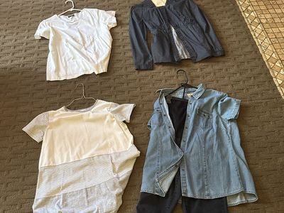 Women's Maternity Clothing Bundle - Tops, Dress, and Pants - Various Sizes ( eight pieces $11 for all)