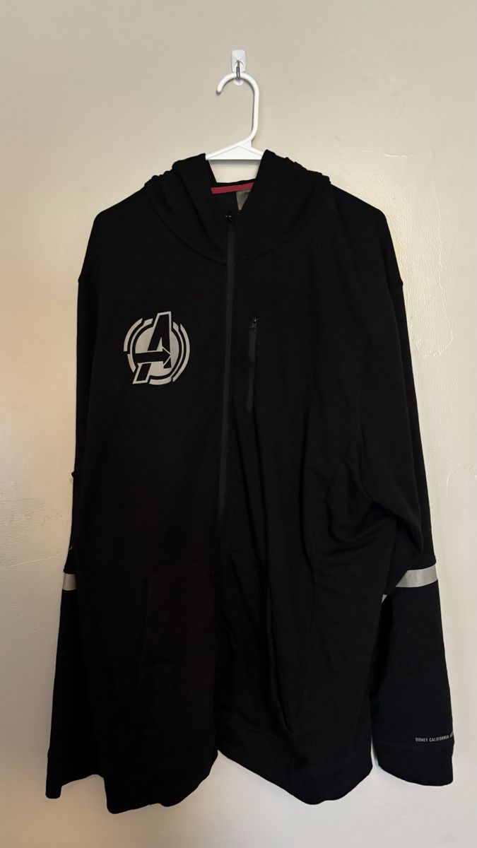 Marvel Disney California Adventure Avengers Full Zip Hoodie Black XXL
