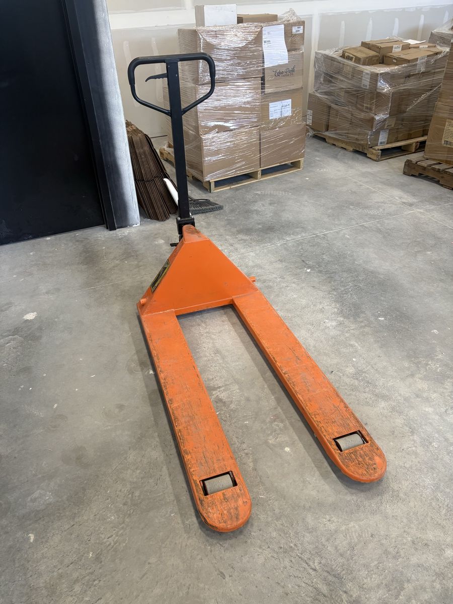 Central Hydraulics 2.5 Ton Pallet Jack - 5000 lb Capacity, 47-1/2" Fork Length, Orange