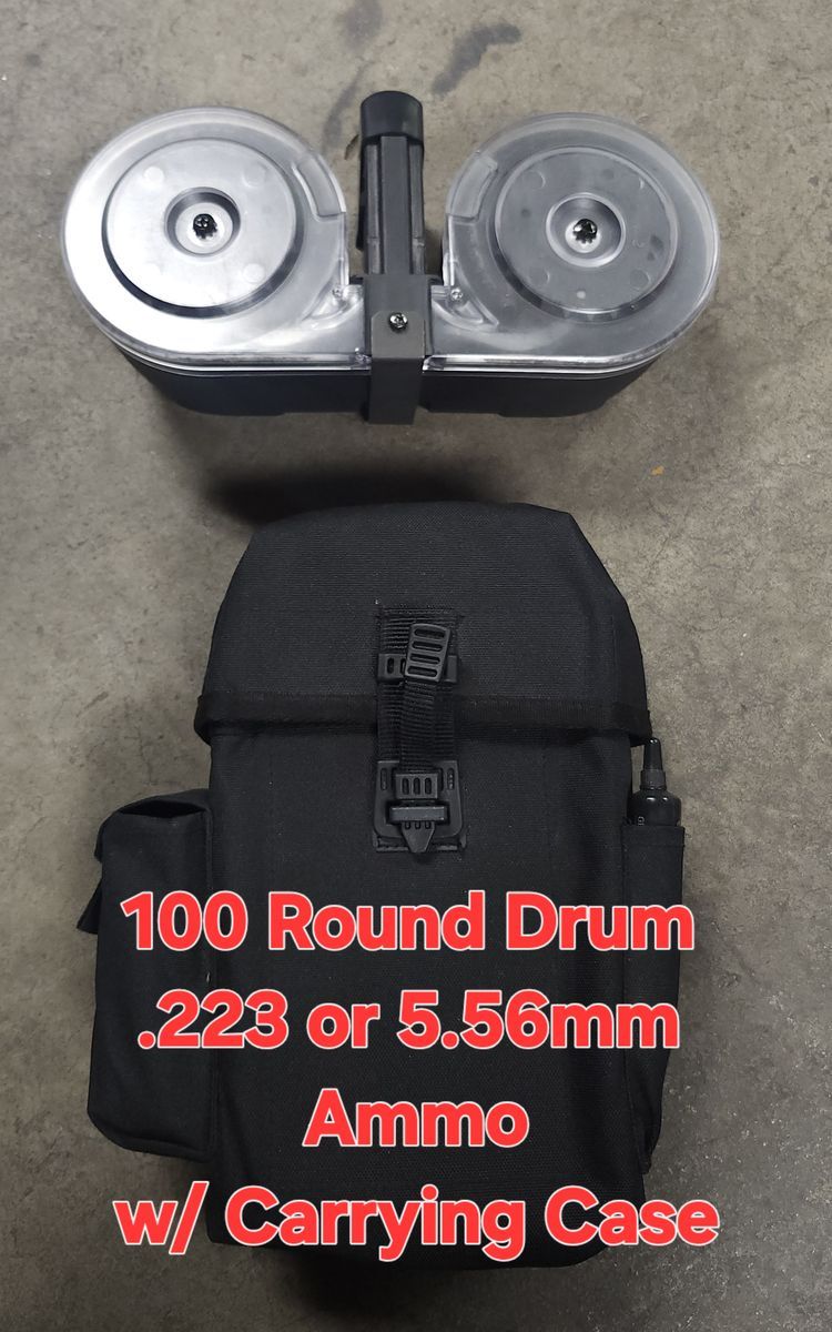 100 round ammo drum for an AR-15. .223 or 5.56