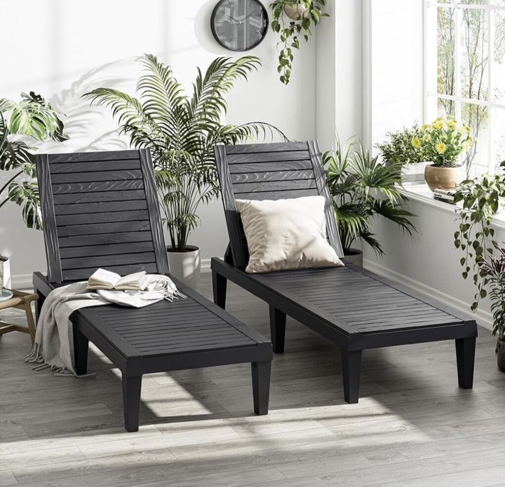 NEW! Chaise Lounge Chair Set of 2