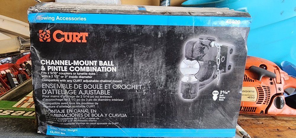 Brand New Curt Pintle and Channel Mount Ball Hitch