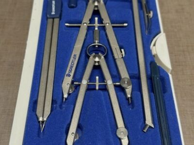 7 Piece VINTAGE Staedtler Compass Set