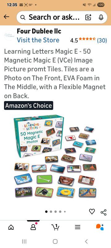 New in Box! 50 Magnetic Learning Photos For Kids