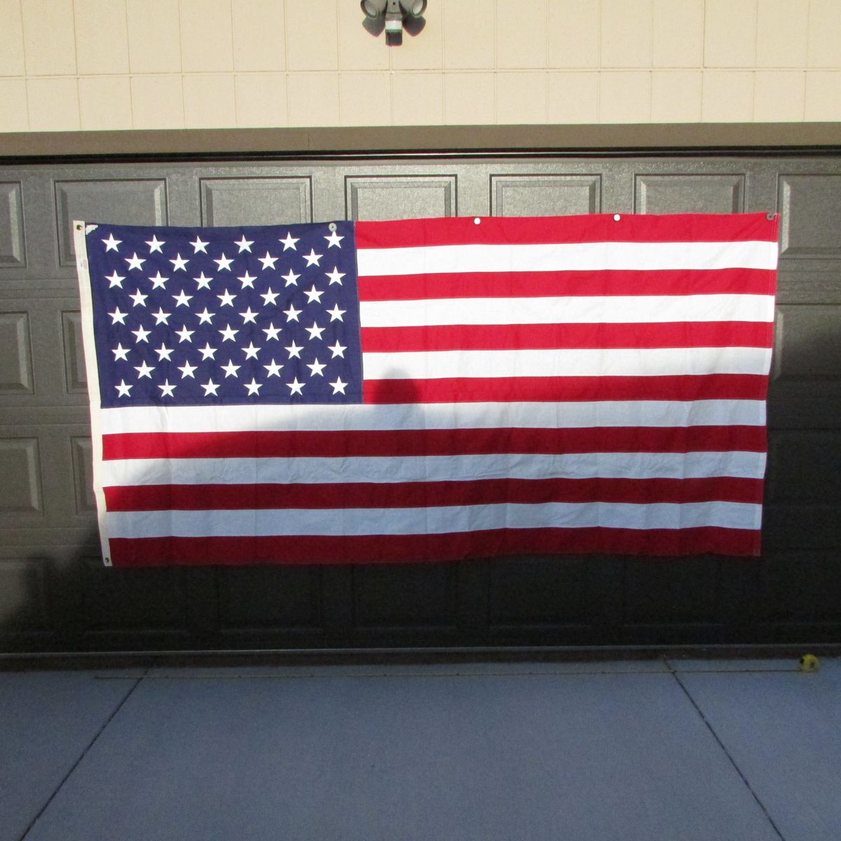 American Flag 9.5 x 5  All Stitched 100 Percent Cotton Bunting