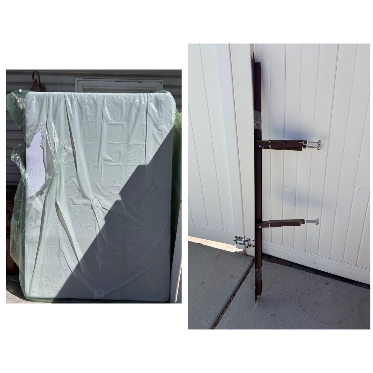Full Size Bed: mattress/springs/frame/rails See Description