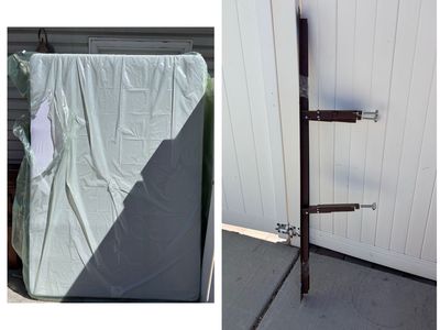 Full Size Bed: mattress/springs/frame/rails See Description