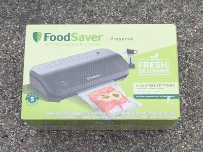 FoodSaver Preserve Vacuum Sealing System Starter Kit with Bags and Rolls