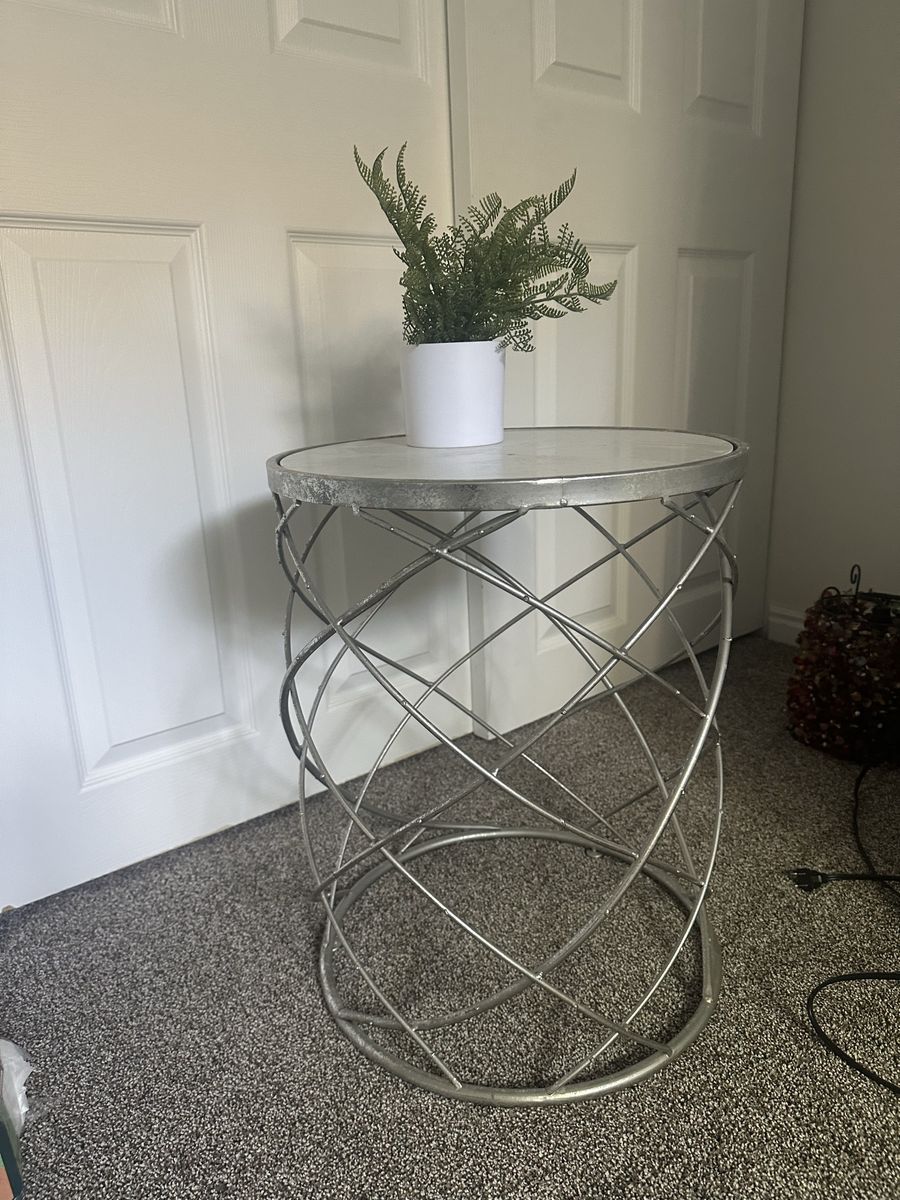 Decorative Round End Table - 26" Height