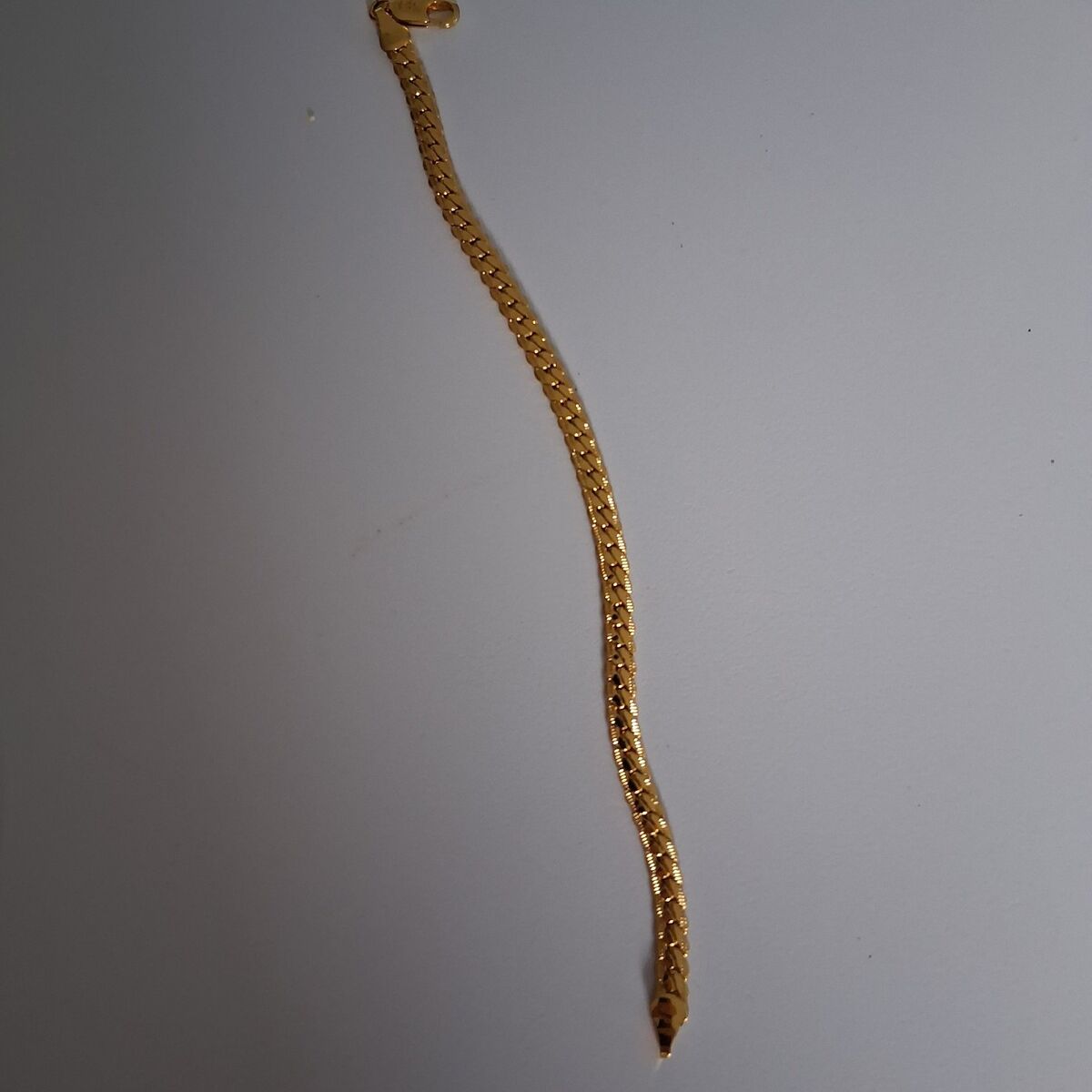 8 inch 18 karet Plated yellow gold bracelet