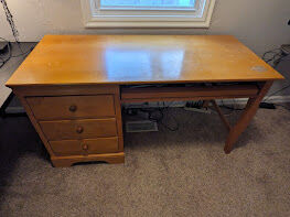 Solid wood writing/office desk