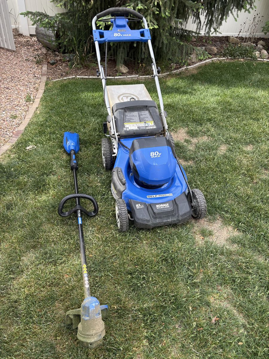Kobalt 80v Lawnmower and Trimmer