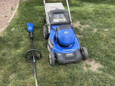 Kobalt 80v Lawnmower and Trimmer