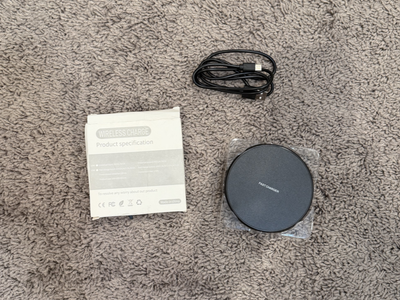 Black Wireless Fast Charging Pad, New with USB Cable - Pickup Lehi