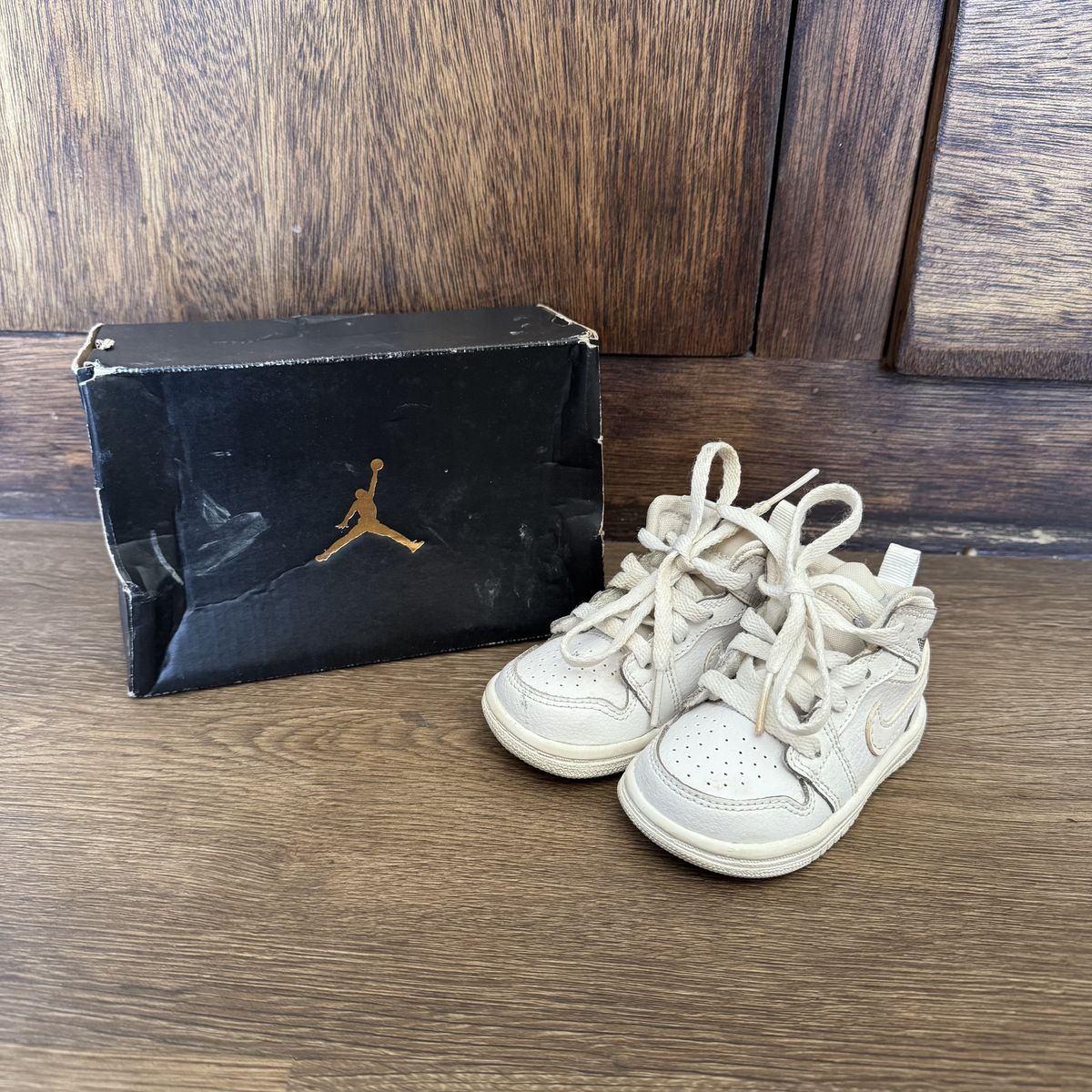 Baby Air Jordan 1 White 4C Toddler Sneakers