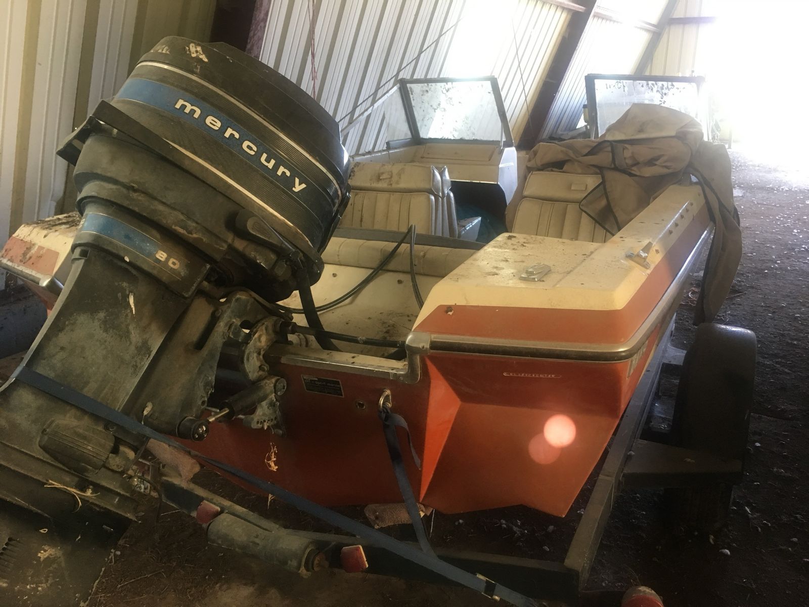 1979 Glastron Tri-Hull Boat w/ Trailer