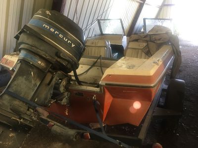 1979 Glastron Tri-Hull Boat w/ Trailer
