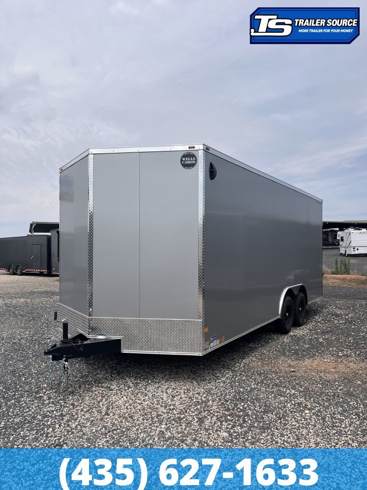 8.5x20 Wells Cargo Fast Trac Deluxe Enclosed Cargo Trailer - 7'6" Interior - 10K GVWR - .080 PolyCor, Dovetail