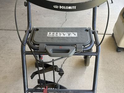 Dolomite Mobility Walker Rollator with Seat and Cane Holder