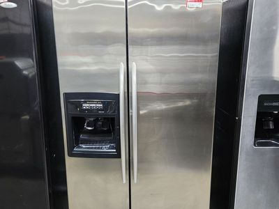 KITCHENAID STAINLESS STEEL SIDE BY SIDE FRIDGE! W-WARRANTY