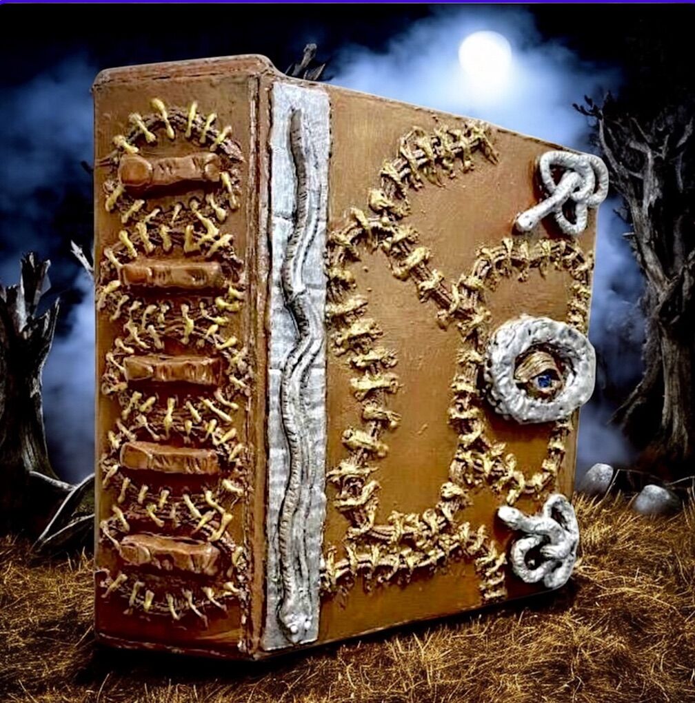 Handmade Halloween Hocus Pocus Spell Book Decor
