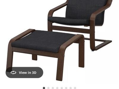 Ikea Poang Bounce chair With Foot Rest And Desk