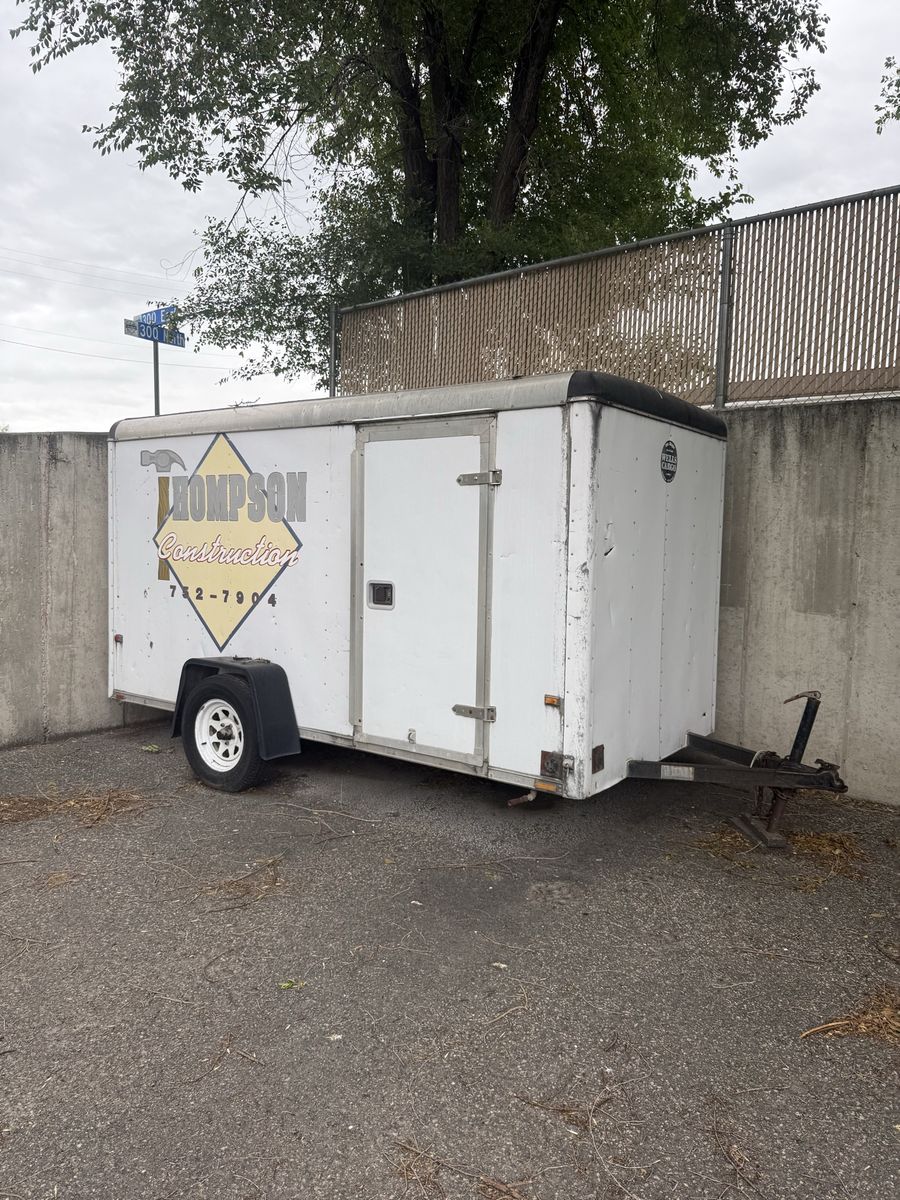 Enclosed Wellsfargo Cargo Trailer - White, Utility Hauler 6x12