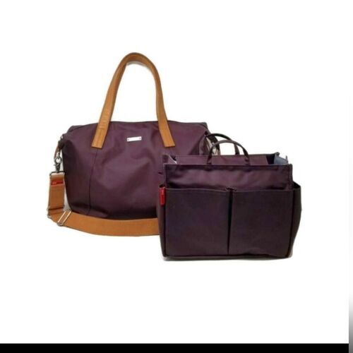 Storksak Noa Diaper Bag + Stroller Organizer – Burgundy – Great Condition