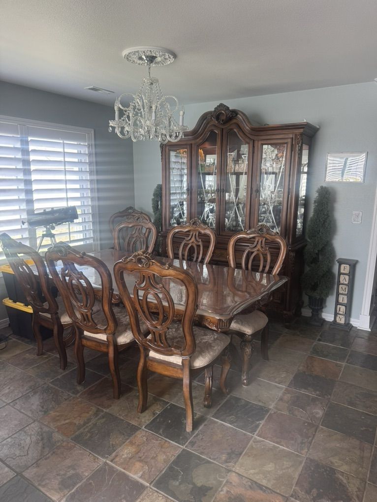 Formal Dining Table Set And China Cabinet