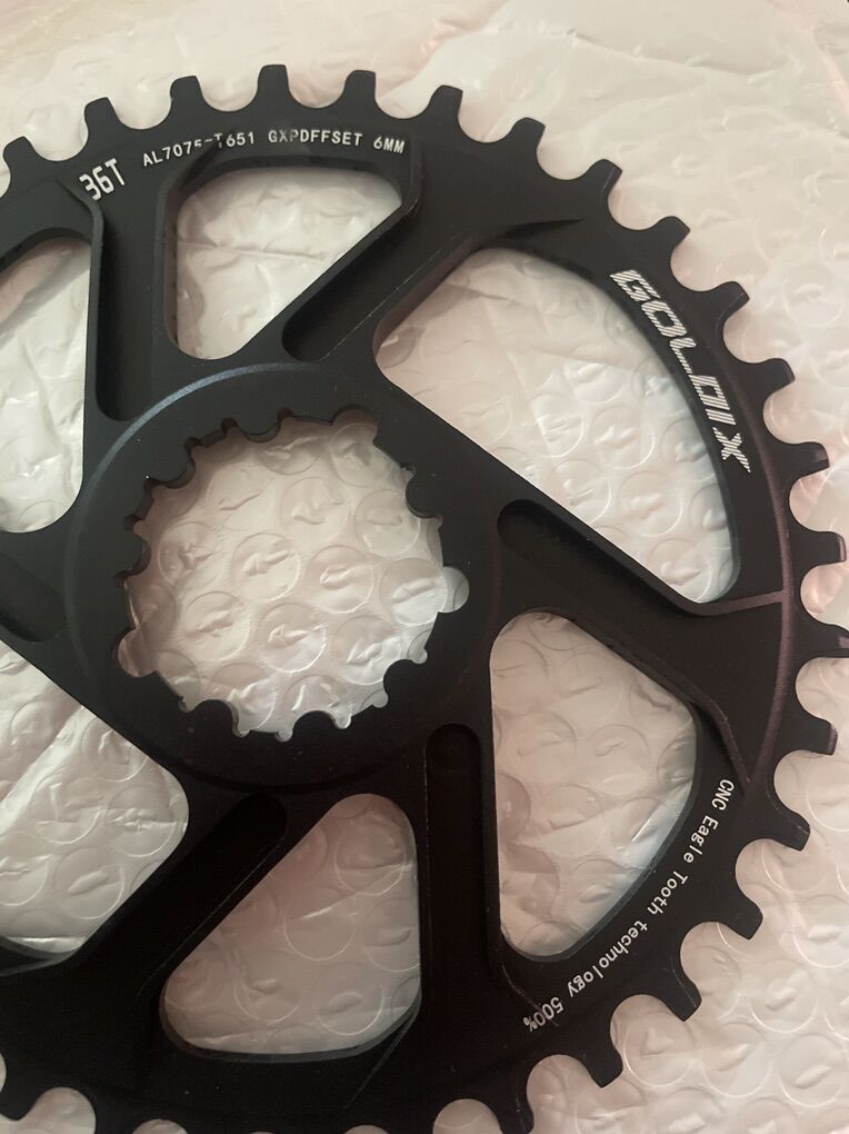 36t Chainring 6mm Offset GXP 2 Bolt