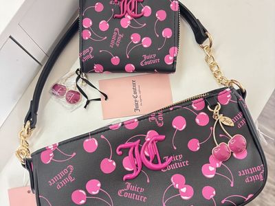Cherry Juicy Couture Shoulder Purse & Wallet Set