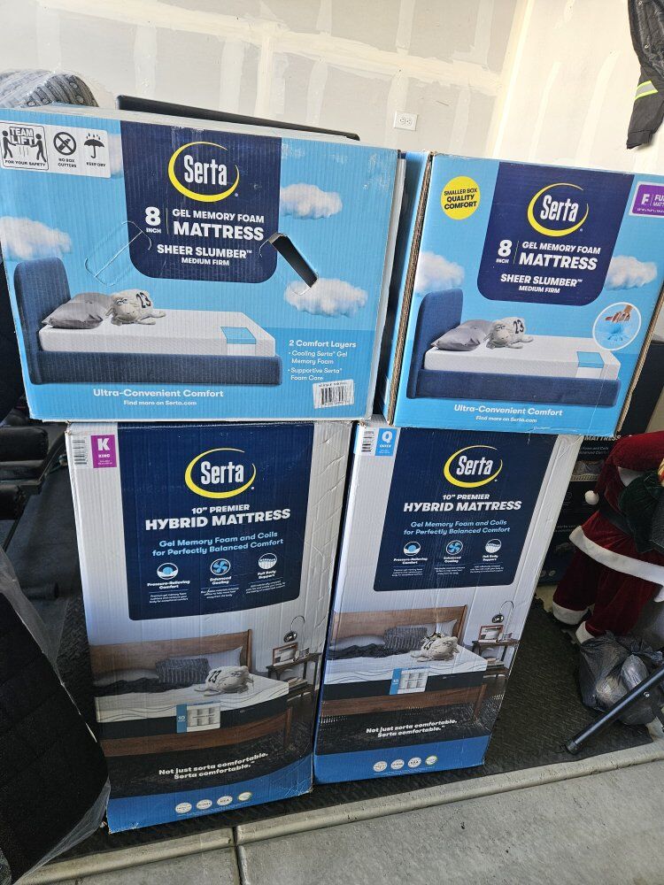 serta hybrid 10 premier king size new in box