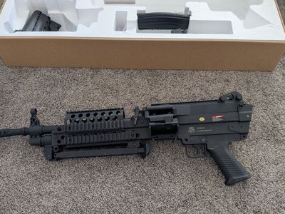 FN MK 46 AEG Airsoft - Black w/ Bipod, Box, Manual - Brand New