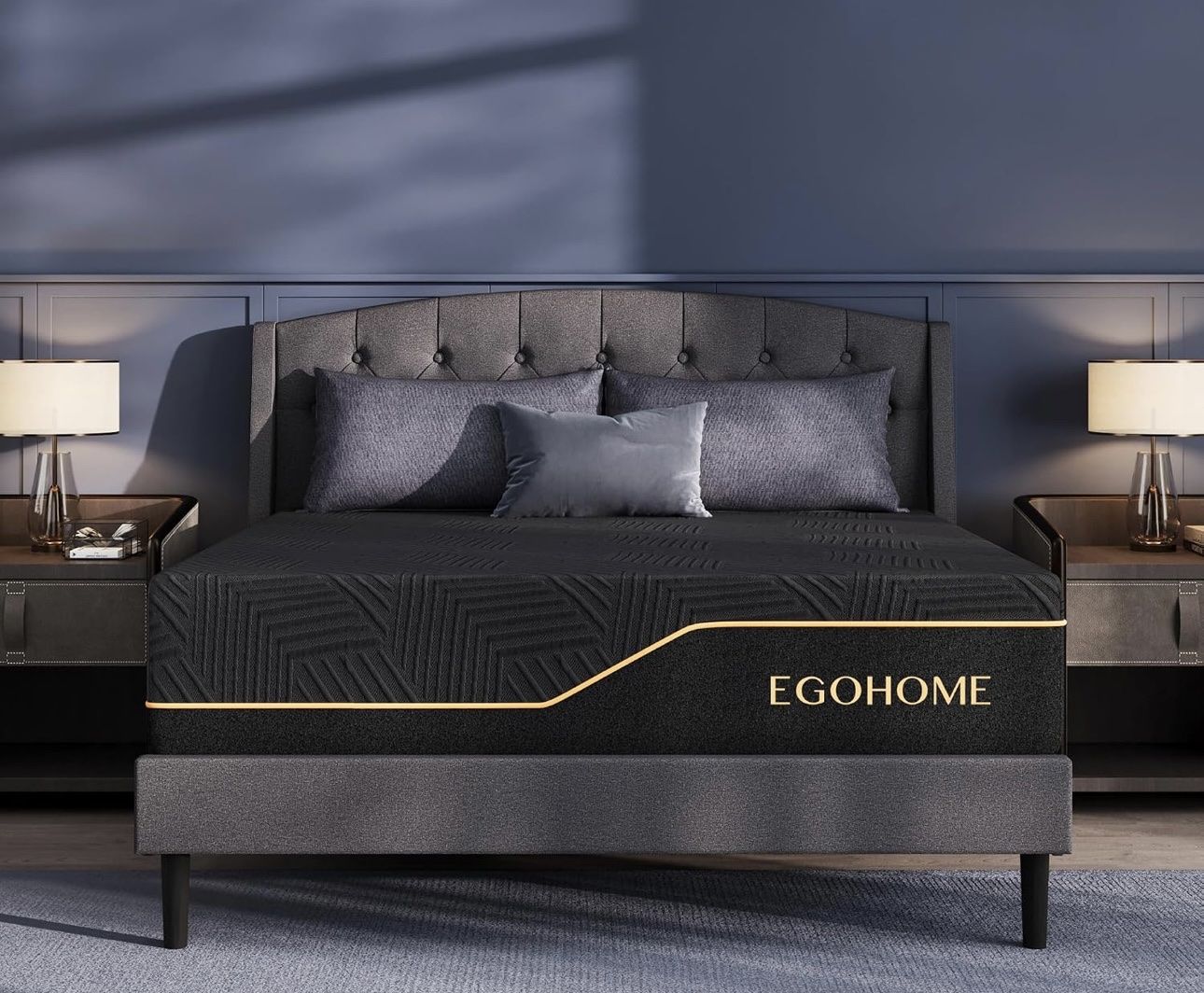 Egohome Queen Size Mattress – Rolled & Wrapped for Easy Transport