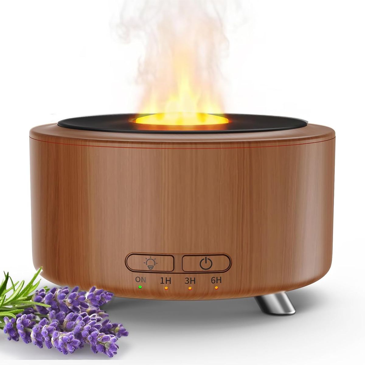 NEW Essential Oil Diffuser for Home, 500 Aromatherapy Auto-Off Function, 9 Colors LED Night Light, Dark Wood
