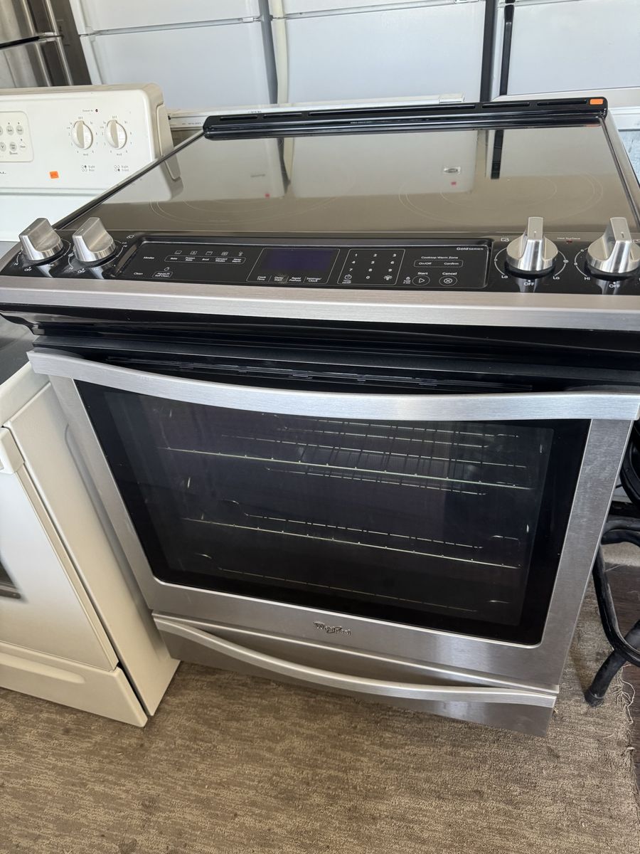 Slide in electric stove