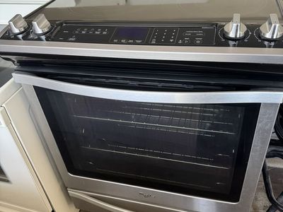 Slide in electric stove