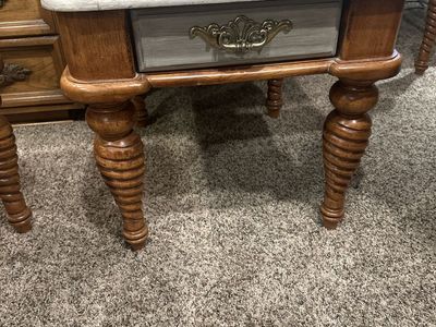 2 end tables and entry table