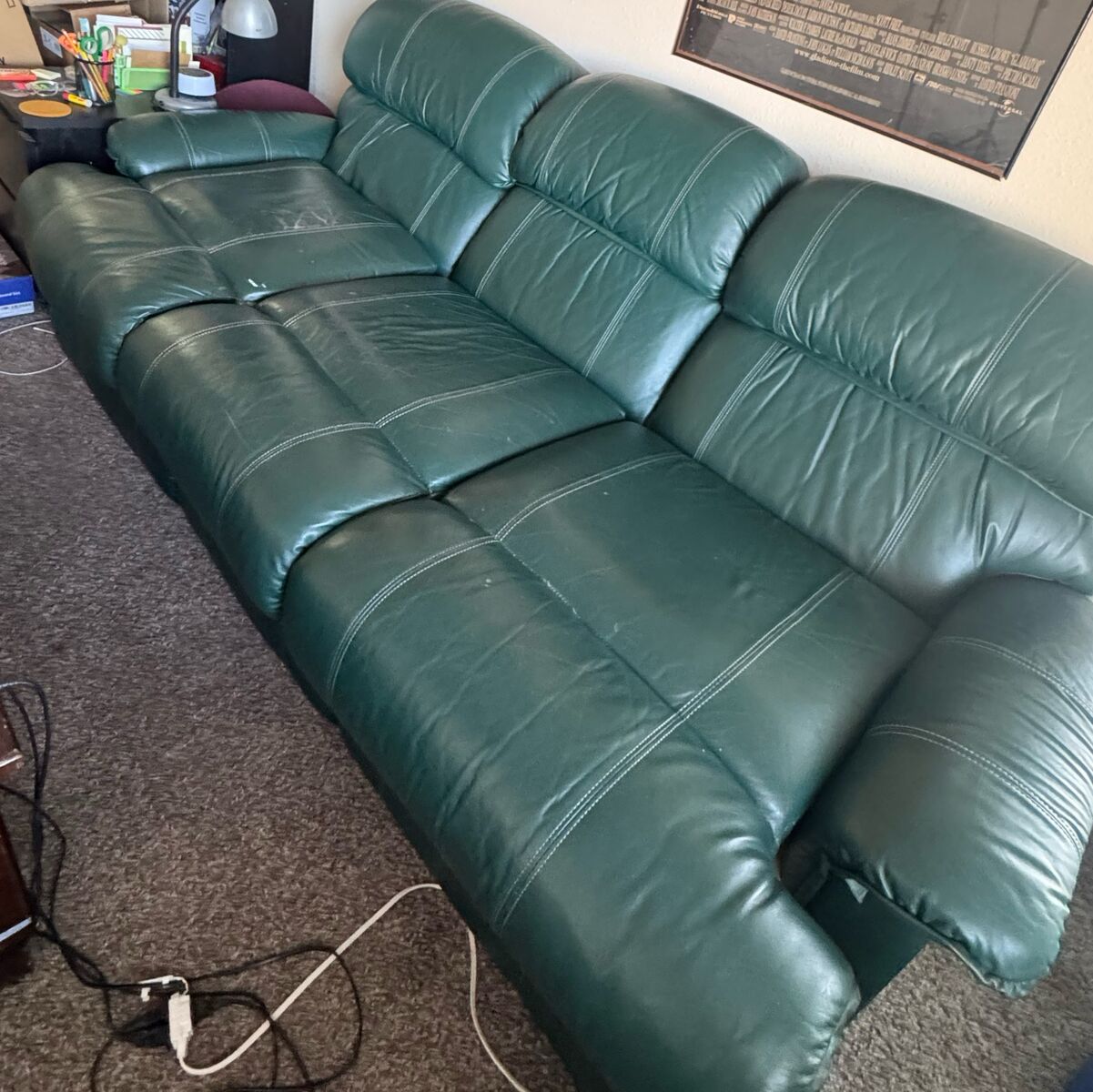 FREE HEAVY LEATHER HIDE A BED COUCH