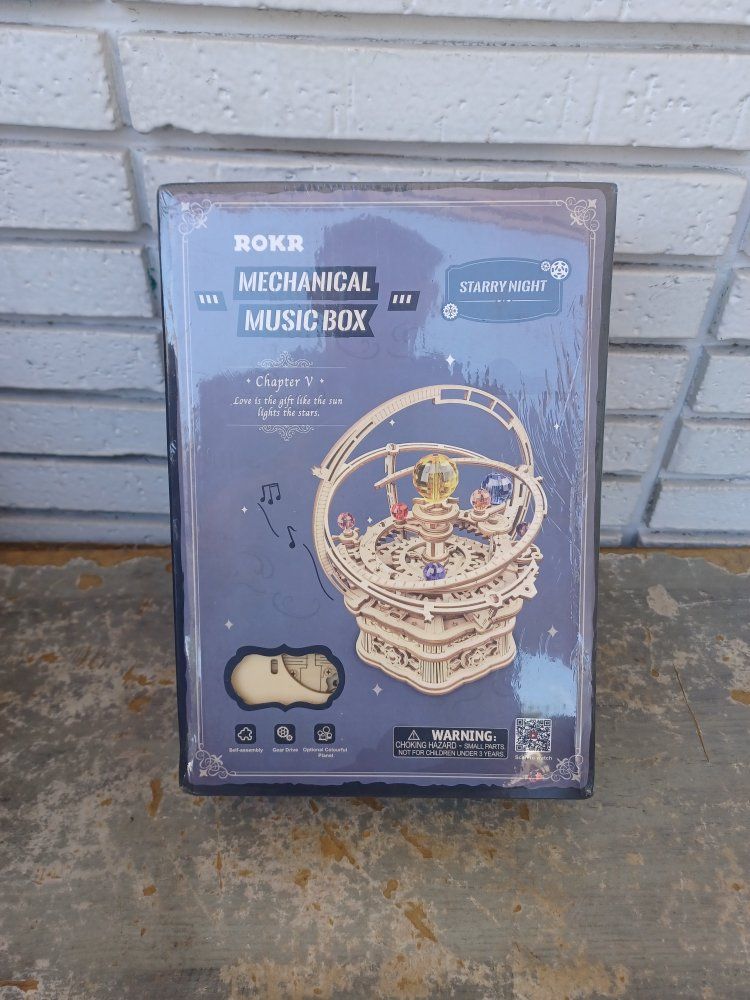 ROKR Mechanical Music Box - Starry Night DIY Wooden Puzzle Kit