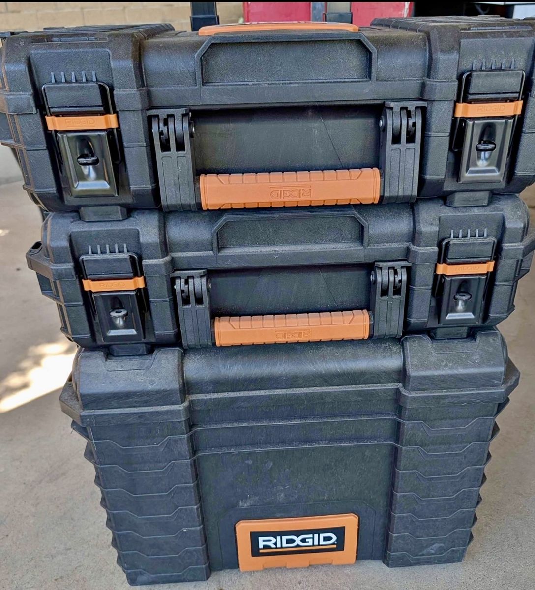 Ridgid Modular Rolling Tool Box Stack 3-Piece System