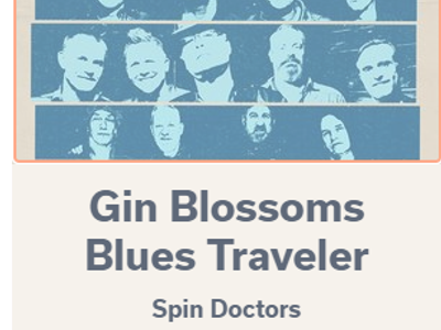 Blues Traveler Gin Blossoms Red Butte tonight