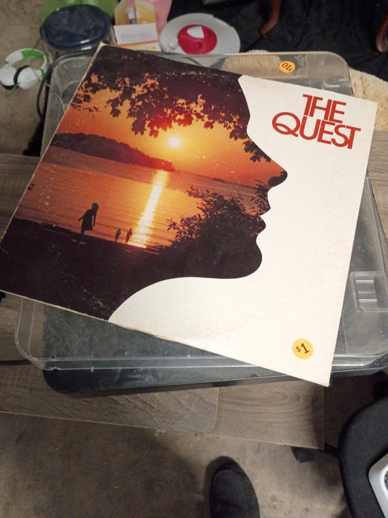 Vintage "The Quest" Vinyl Record LP - Unique Sunset Silhouette Cover Art