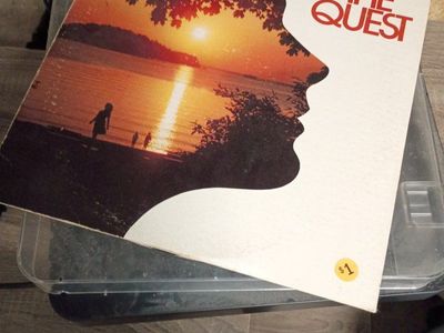 Vintage "The Quest" Vinyl Record LP - Unique Sunset Silhouette Cover Art