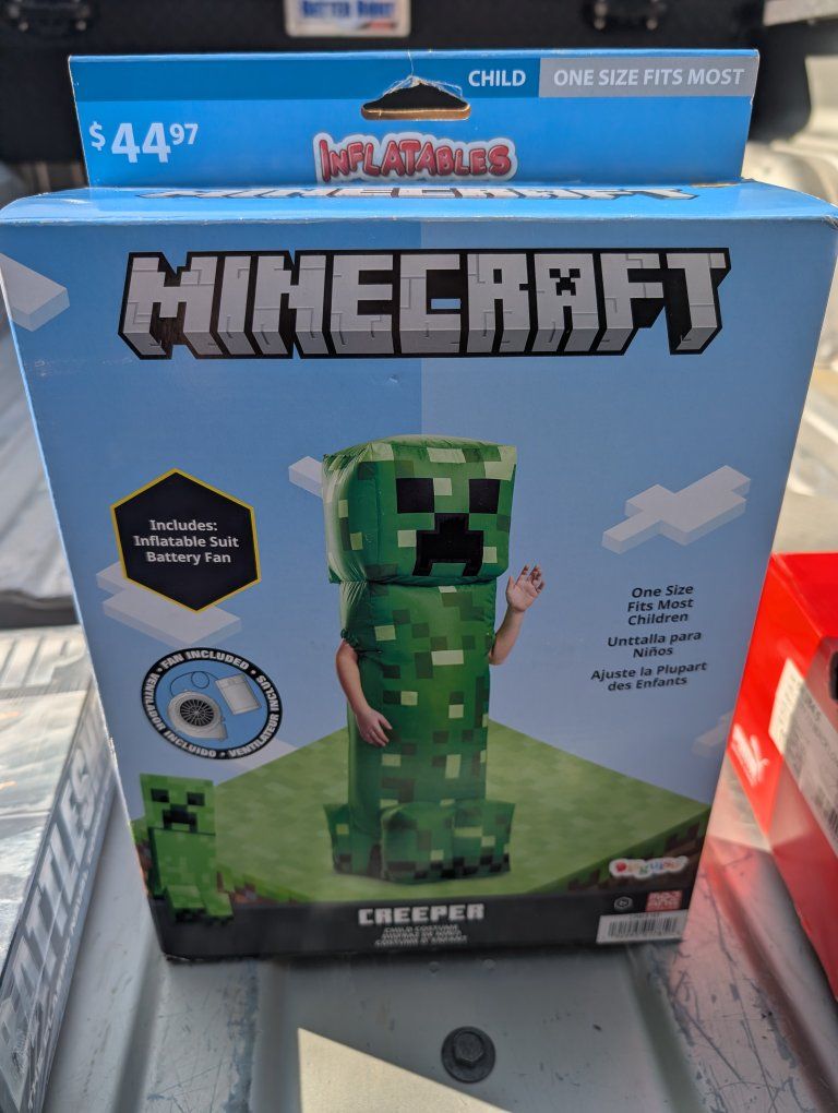 30 obo
Minecraft Inflatables Child Creeper Costume - One Size Fits Most with Battery Fan