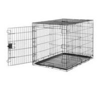 Amazon Basics Portable, Foldable Metal Wire Dog Crate w/ Removable Tray, Divider Panel, for Large Dogs, 48 x 30 x 32.5